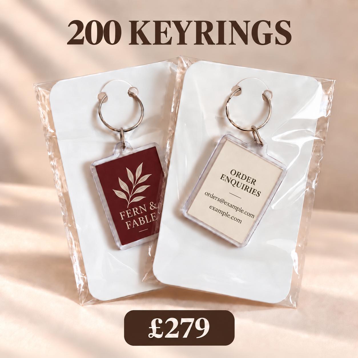 200 Keyrings Pack